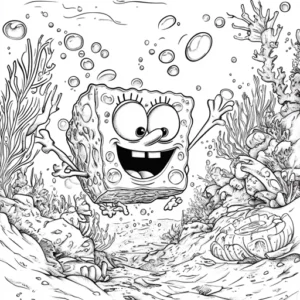 desenho para colorir do bob esponja