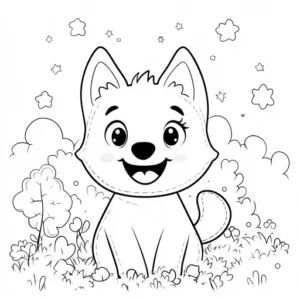 desenho para colorir kawaii