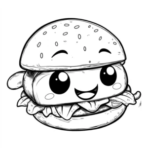 desenho para colorir kawaii