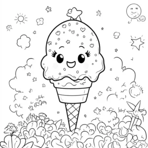 desenhos para colorir kawaii comida