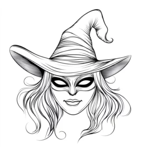 bruxa para colorir e imprimir