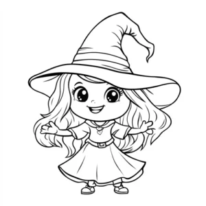bruxinha para colorir