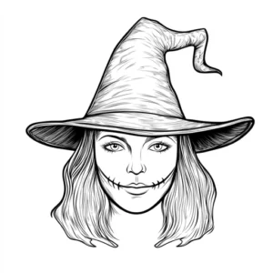 desenho bruxa para colorir