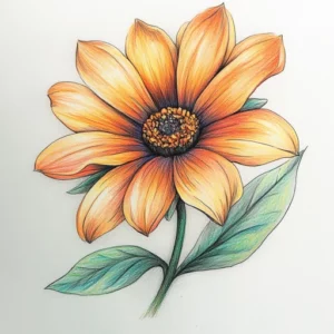 desenho colorido de flores