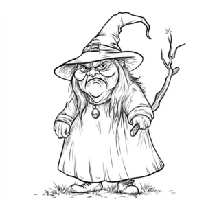 desenho de bruxa para colorir