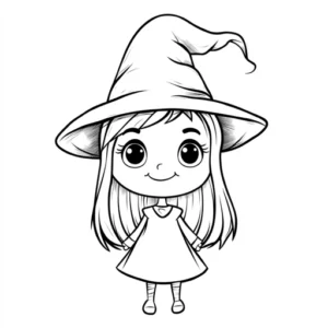 desenho de bruxa para colorir e imprimir