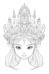 desenho de princesa para colorir