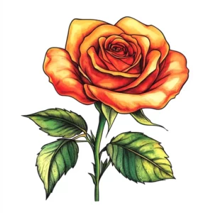 desenho de rosas coloridas para imprimir