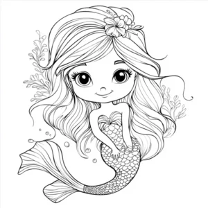 desenho de sereia para colorir