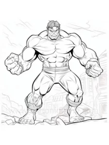 desenho hulk para colorir