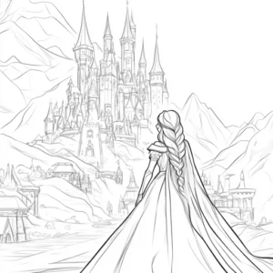 desenho para pintar frozen
