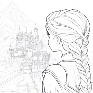 desenho para pintar frozen