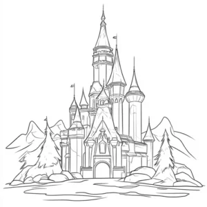 desenho para pintar frozen
