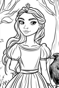 desenho princesa para colorir