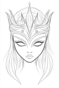 desenho princesa para colorir