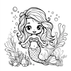 desenho sereia para colorir