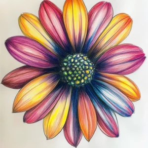 desenhos coloridos de flores
