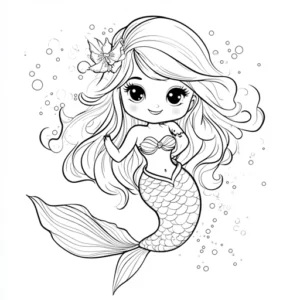 desenhos para colorir sereia