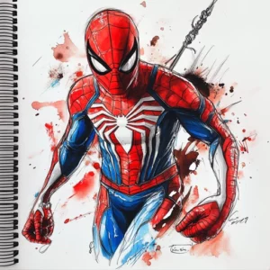 homem aranha desenho colorido