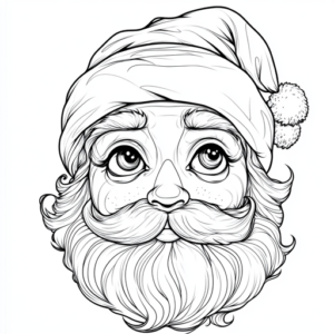 imagem do rosto do papai noel para colorir