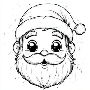 imagem do rosto do papai noel para colorir