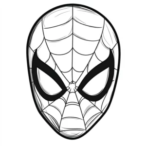 mascara do homem aranha para colorir e imprimir