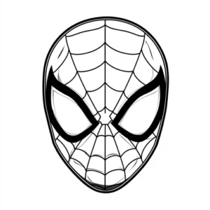 mascara homem aranha para colorir