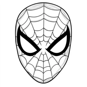 mascara homem aranha para colorir