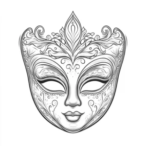 mascaras de carnaval para colorir