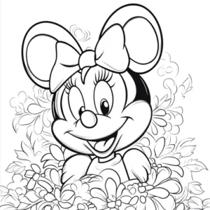 minnie para colorir rosto