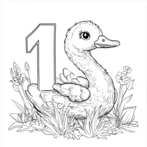 numero 1 para colorir