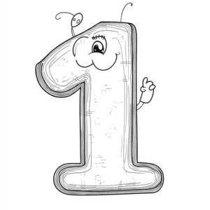 número 1 para colorir