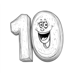 numero 10 para colorir
