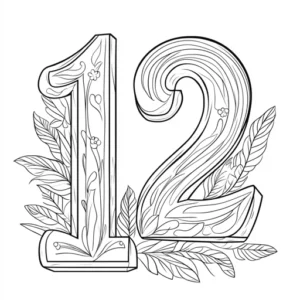 numero 12 para colorir