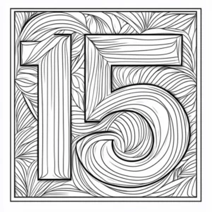 numero 15 para colorir