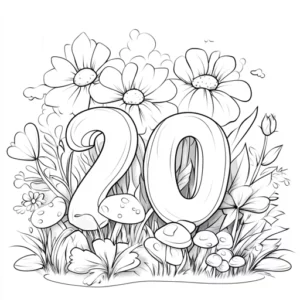 número 20 para colorir