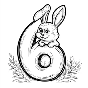 número 6 para colorir