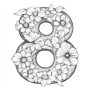 numero 8 para colorir