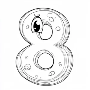 número 8 para colorir
