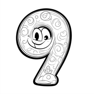 número 9 para colorir