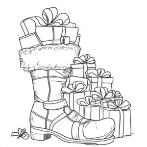 papai noel desenho para colorir