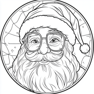 papai noel desenho rosto