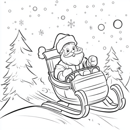 Papai Noel Desenho : 25 imagens para colorir (PDF e JPG) 🎅
