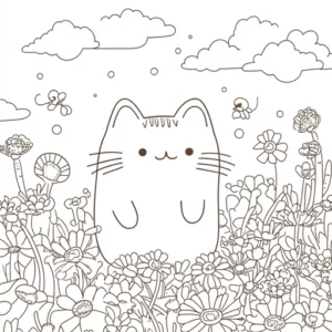 pusheen kawaii desenhos para colorir