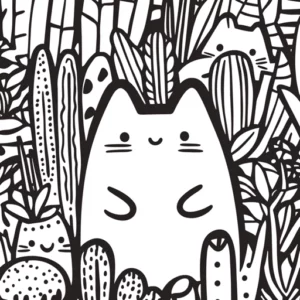 pusheen kawaii desenhos para colorir