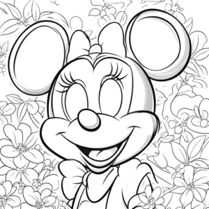 rosto da minnie para colorir