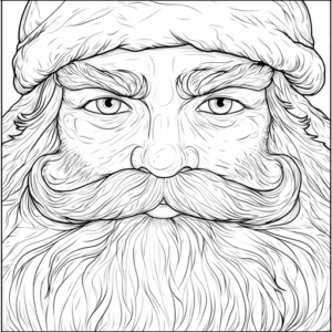 rosto do papai noel para colorir