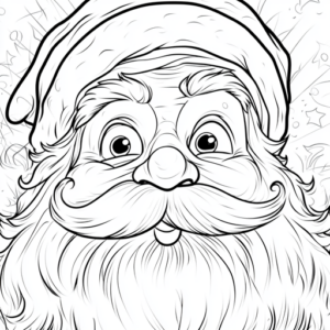 rosto do papai noel para colorir