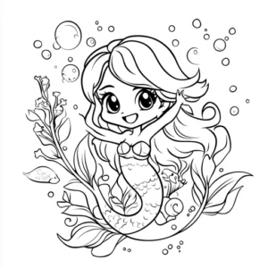 sereia para colorir