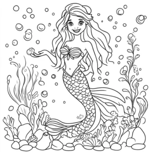 sereia para colorir